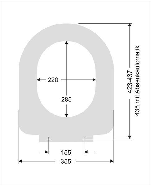 Pagette WC-Sitz Subline mit Deckel weiss, Steckbefestigung