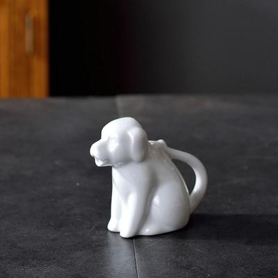 Uplifted Finds Ceramic Cow Creamer Jug Whimsical Milk Pitcher, Coffee Sauce Dispenser & Mini Frothing Container puppy