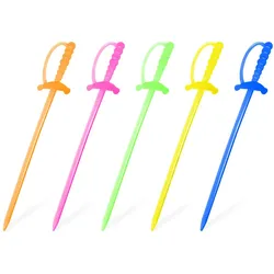 Kunststoff-Picker (PS) Schwert bunt gemischt 8,5cm