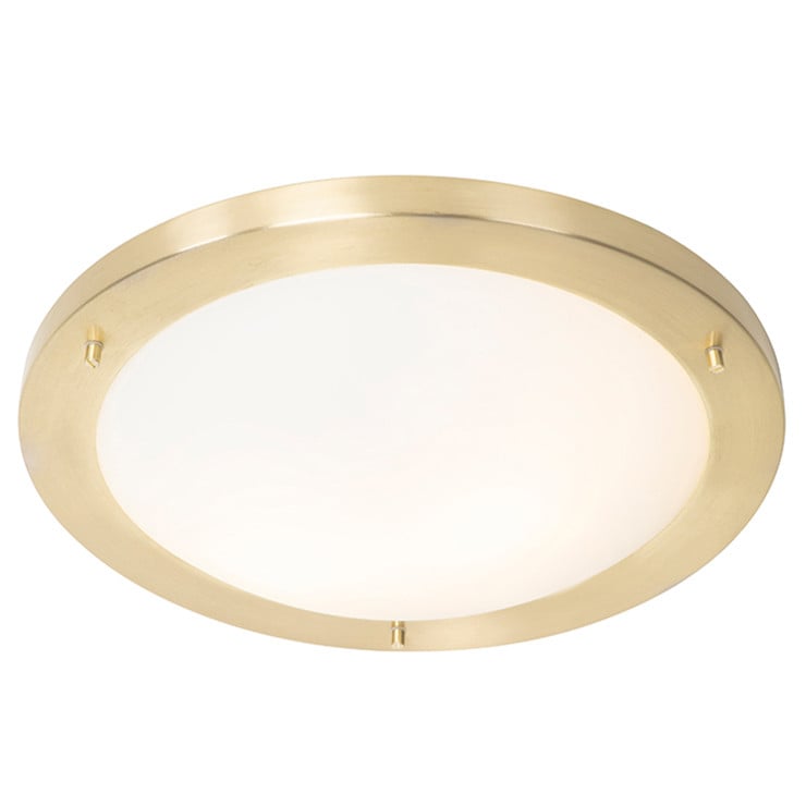 Qazqa Yuma Moderne Plafonnière Goud/Messing - Diameter: 41 cm - IP44