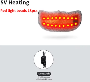 Inspire Picks Red Light Heated Nose Wrap Electric Nose Warmer With Gentle Hot Compress For Winter Comfort 5v heating eu Plug