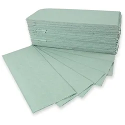 HYGOCLEAN Papierhandtuch 1-lagig "Recycling" gelegt, C-Falzung Grün 3648 Blatt 25x32 cm