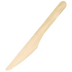 Gastronoble 1000 Messer | Fiesta Green Einweg Holzbesteck | Biologisch abbaubar