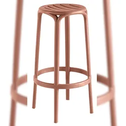 Grosfillex 4er-Set Barhocker CANNES FRENCH TERRACOTTA