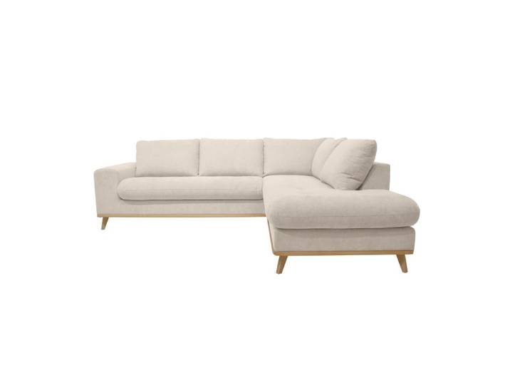 Canapé d'angle droit 5/6 places beige roucas