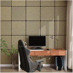 neu.holz, Wandpaneele, Akustik-Wandpaneel 4er Set Vang diagonal 1,44 m2 Eichenoptik () (1.44 m2, 60 x 60 cm)
