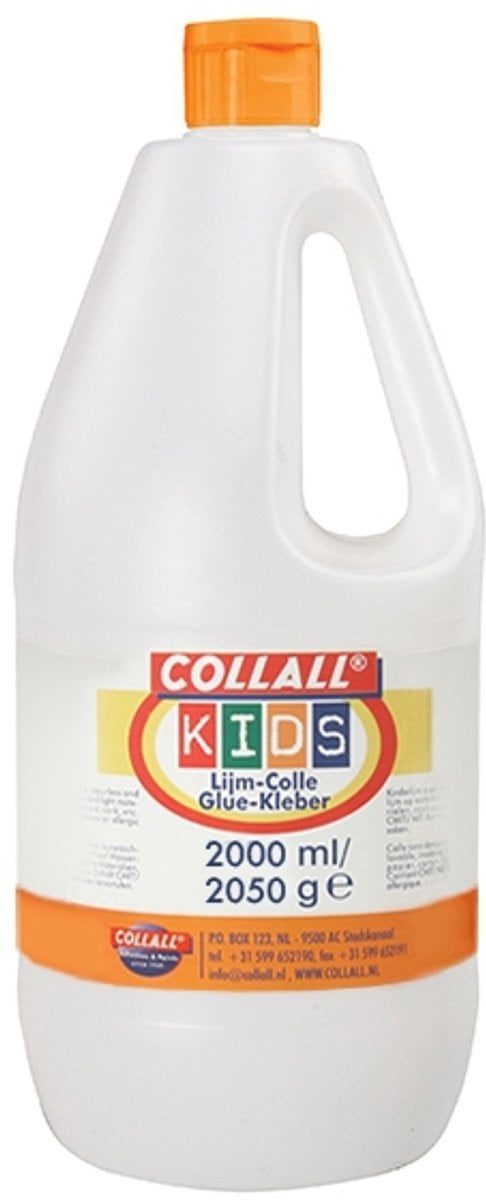 Quantore uitwasbare kinderknutsel lijm, 2L, transparant