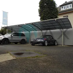 Ximax Carport Portoforte Typ 80 Tandem 982 x 301 cm Edelstahl-Look