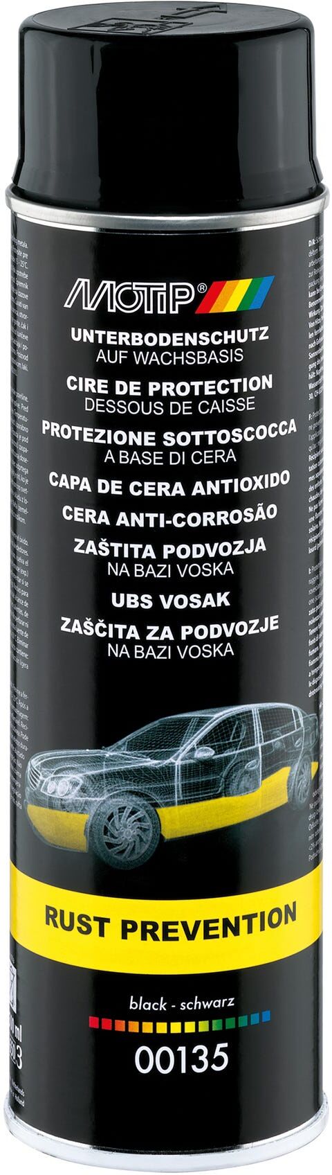 Motip PROTETTIVO SOTTOSCOCCA  CEROSO NERO 500 ml PER AUTO NON RIVERNICIABILE