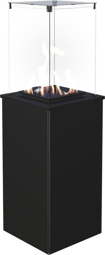 KRATKI Gaskamin PATIO MINI Stahl-Schwarz Manuell Gasheizgerät Wärmelampe 4-8,2 kW