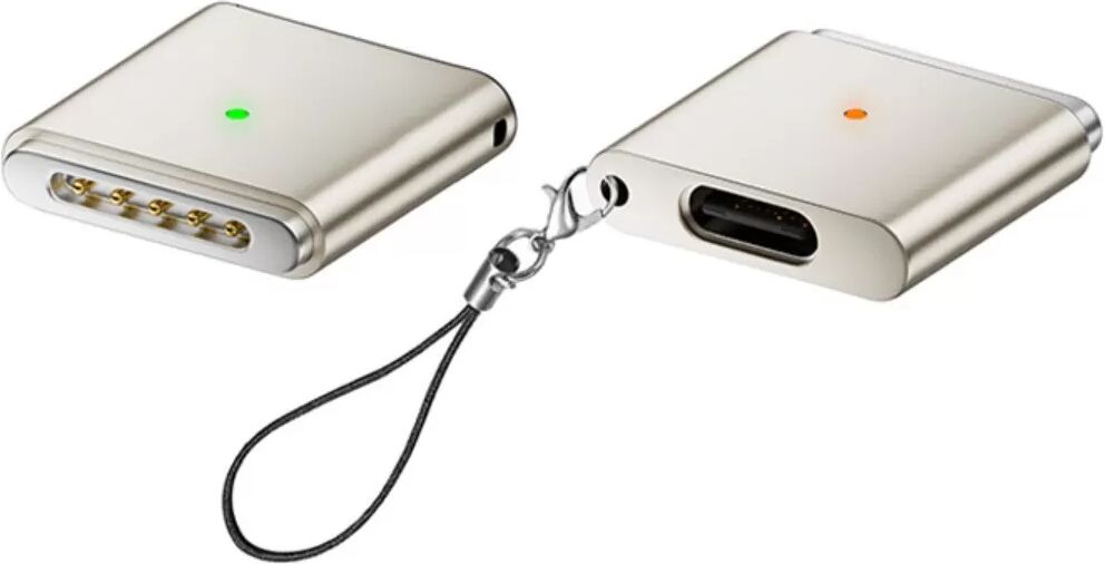 INF MagSafe 3 100W magnetischer USB-C-zu-MagSafe-3-Adapter AP3-100T, Aluminiumlegierung, Schnellladung, LED-Anzeige, kompatibel Gold