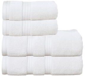 Home Weavers Inc Home Weavers Elegance Essentials 550GSM Cotton Zero Twist Super Absorbent Bath Towel Set of 4