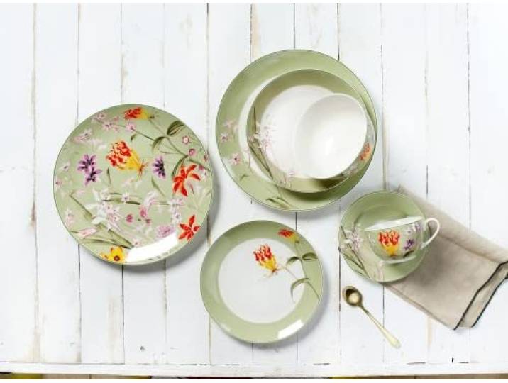Ritzenhoff & Breker Geschirr-Serie Flora Grün Größe Tafelservice 12 tlg. Flora Grün Voll