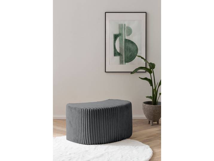 Hocker HOME AFFAIRE MAISIE Cord, passende Ergänzung Drehsessel , grau (anthrazit), B:52cm H:45cm T:38cm, Hocker, Hocker, in 3 Farben