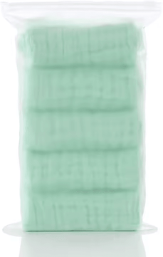 Uplift Curations 6 Layer Muslin Baby Towel Set Ultra Soft Cotton Washcloths & Burp Cloths (5pcs) green