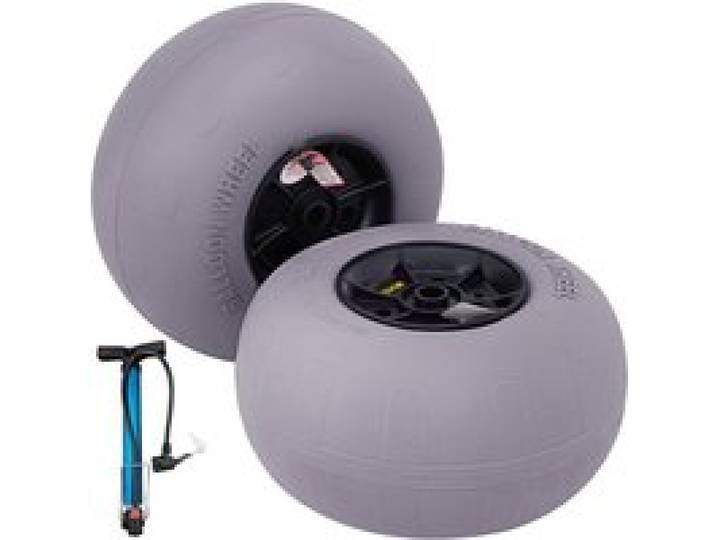 VEVOR Roues de Plage 2 x 33 cm Pneus Ballon Roues de Plage Capacité 55 kg Roue de Ballon Plage Basse Pression Traverser Plage Transporter sur Tous les Terrains Sablonneux Camping Pêche & Jardinage