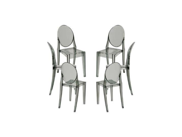 6er Set Stühle Diam - Schwarz