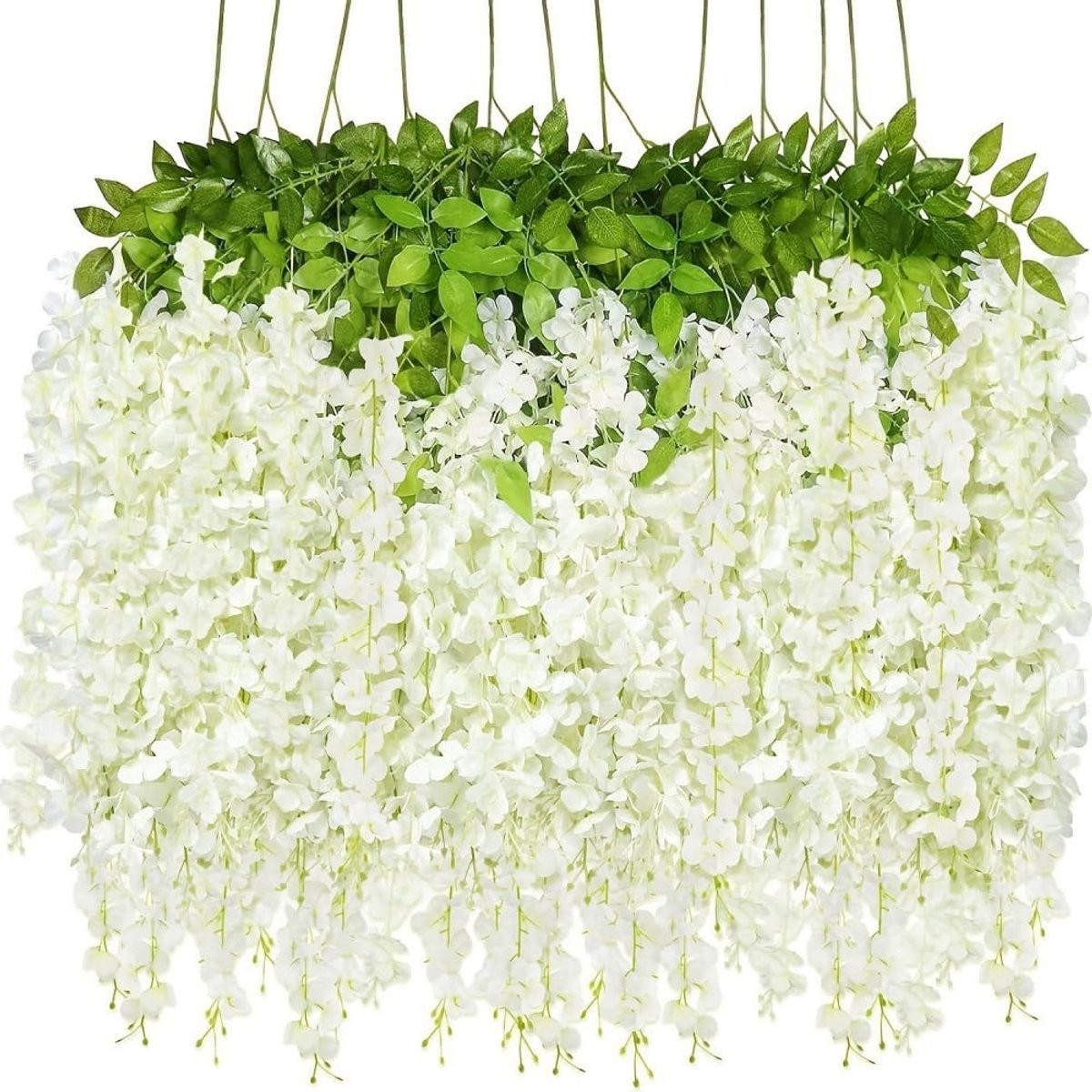 12x Nep Blauwe Regen Wijnstokken Bloemenslinger voor Decoratie