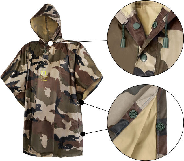 Poncho de pluie imperméable Delphin PROOF Poncho L-XXL Gray, Silver L-XXL