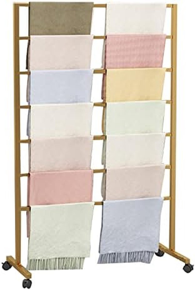 Gouden Metalen Sjaal Rek Kleding Organizer voor Accessoires Hoogte: 145 cm