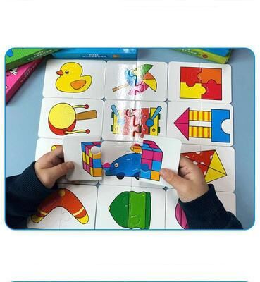 Smart Shopping Spot Educational Puzzle Toy For Kids, Matching Card Game, Baby Cognitive Fruit Animal Learning Montessori Puzzle funny Toys