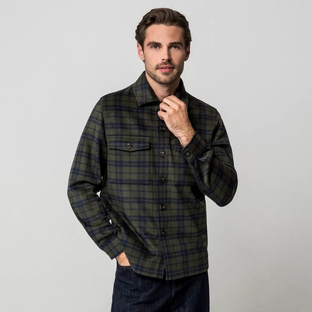 Manor Man - Overshirt, für Herren, Khaki, Größe XL