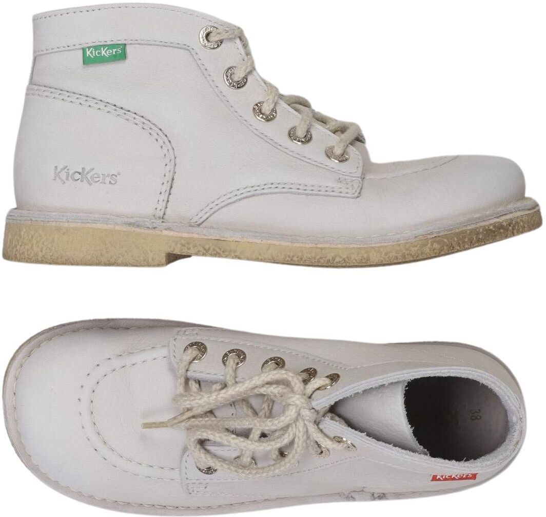 Kickers Damen Stiefelette, Weiß, Gr. EU 38, Leder - Second Hand