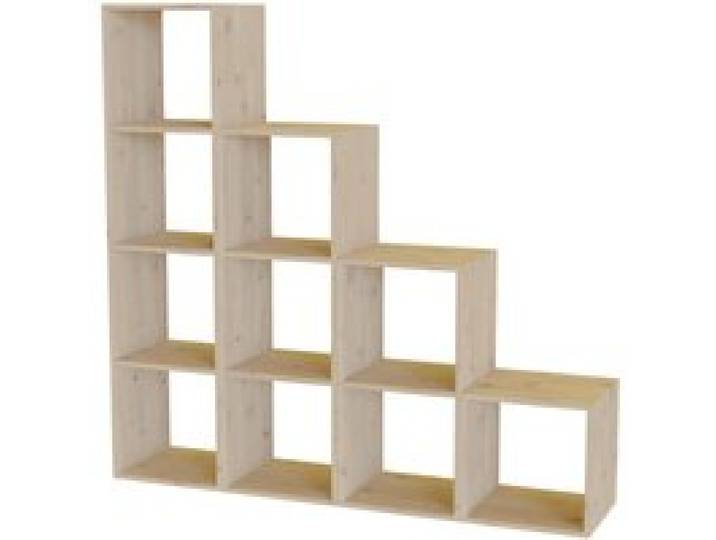 Etagère escalier bois massif moyenne version Elio