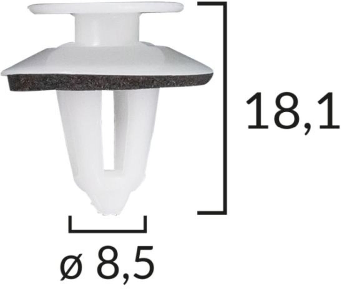 Clip zur Befestigung von Verkleidungen ROMIX ROM C70309