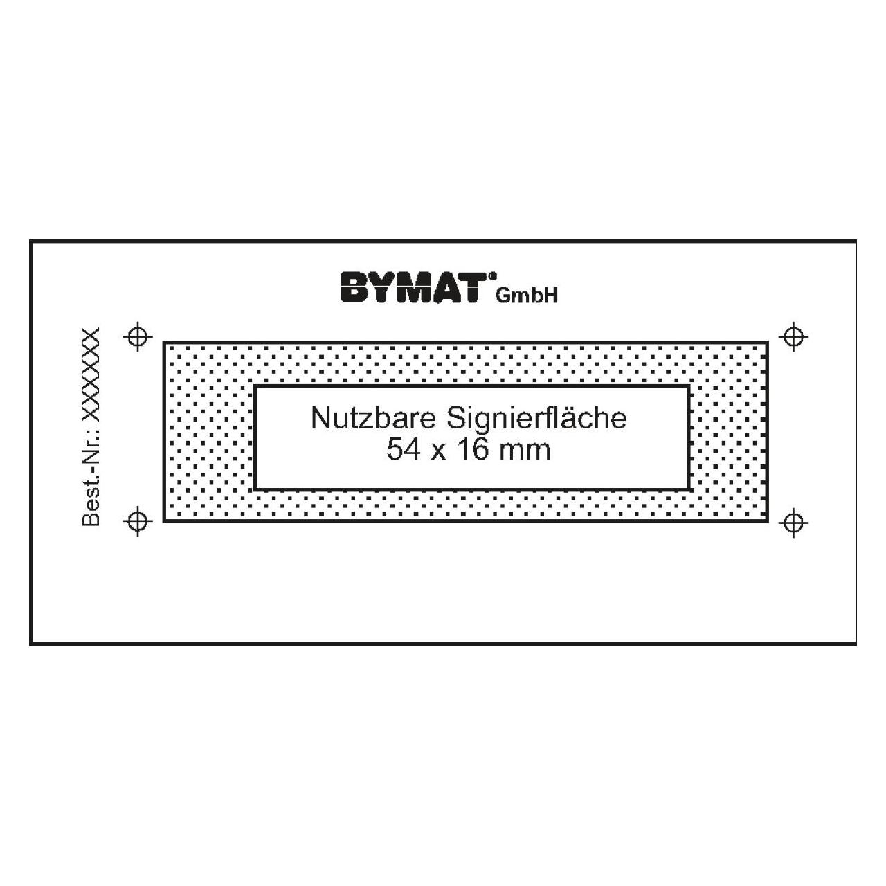Schweisskraft Langzeitschablone 1/2 DIN A8, Nutzfläche 54 x 16 mm, Kunststoffrahmen (1231012SB)