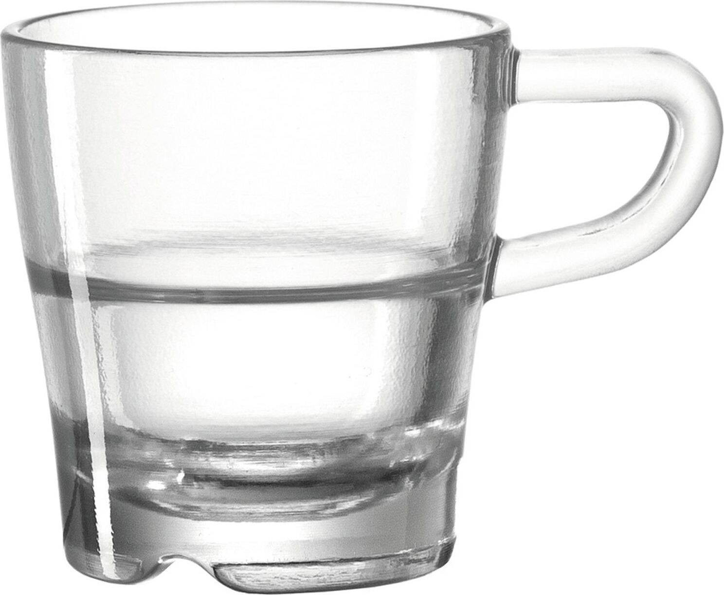 Leonardo Senso espressokop, transparant glas, 80 mm