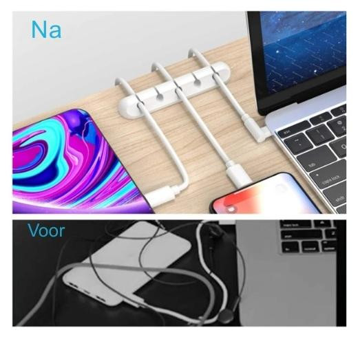 DrPhone HC2 Zelfklevende Kabel Clip - Kabelhouder voor 5 ingangen