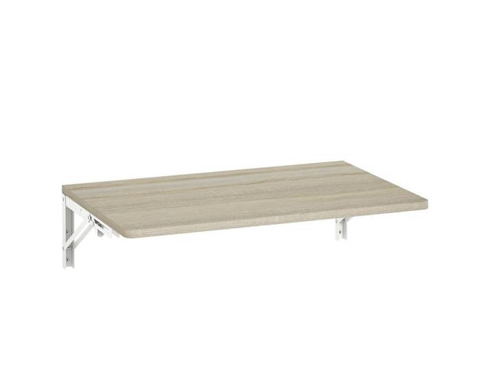 Redom Wandklapptisch 60/40 cm aus Holz und Metall, klappbar und platzsparend, Eiche, Eichefarben, 60x16x40 cm, Esszimmer, Esstische