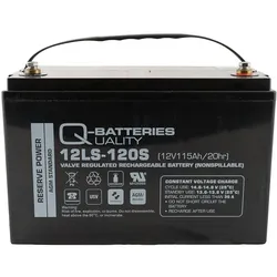 Q-Batteries 12LS-120S | 12V 115Ah Blei Akku Standard- Typ AGM 10 Jahres Typ