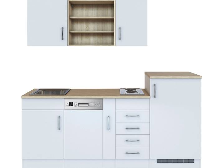 KOCHSTATION Küche KS-Mali, Breite 210 cm, mit E-Geräten