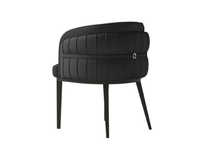 Glamour Haven Moderne, Bequeme Esszimmerstühle, Mid Century Modern Barrel Chairs - Gepolsterte Sessel for Küche, Wohnzimmer, Ideal für Esstisch, Küche zu Hause oder Restaura(Black)