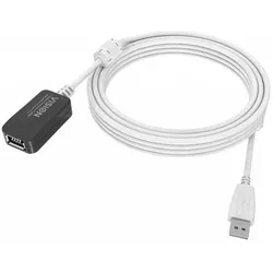 Vision USB 2.0 Aktiv Verlängerungskabel (5 m, USB 2.0), USB Kabel