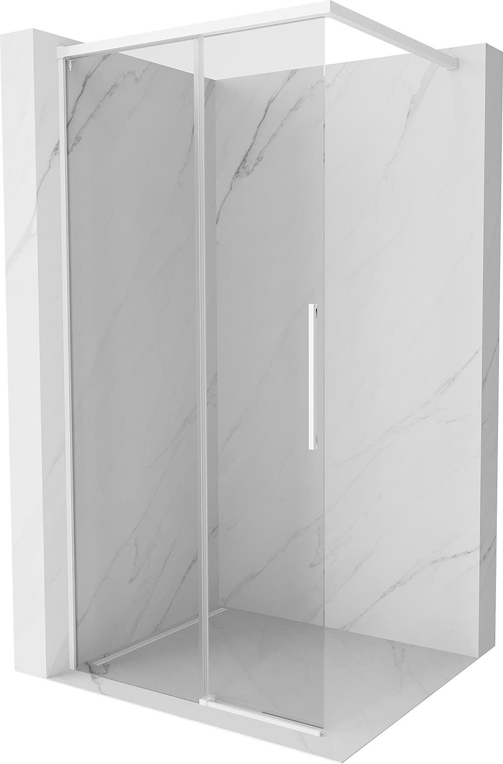 Mexen Rox Duschwand Walk-in 115 x 200 , transparent 8 mm, weiß - 8C2-115-003-20-00