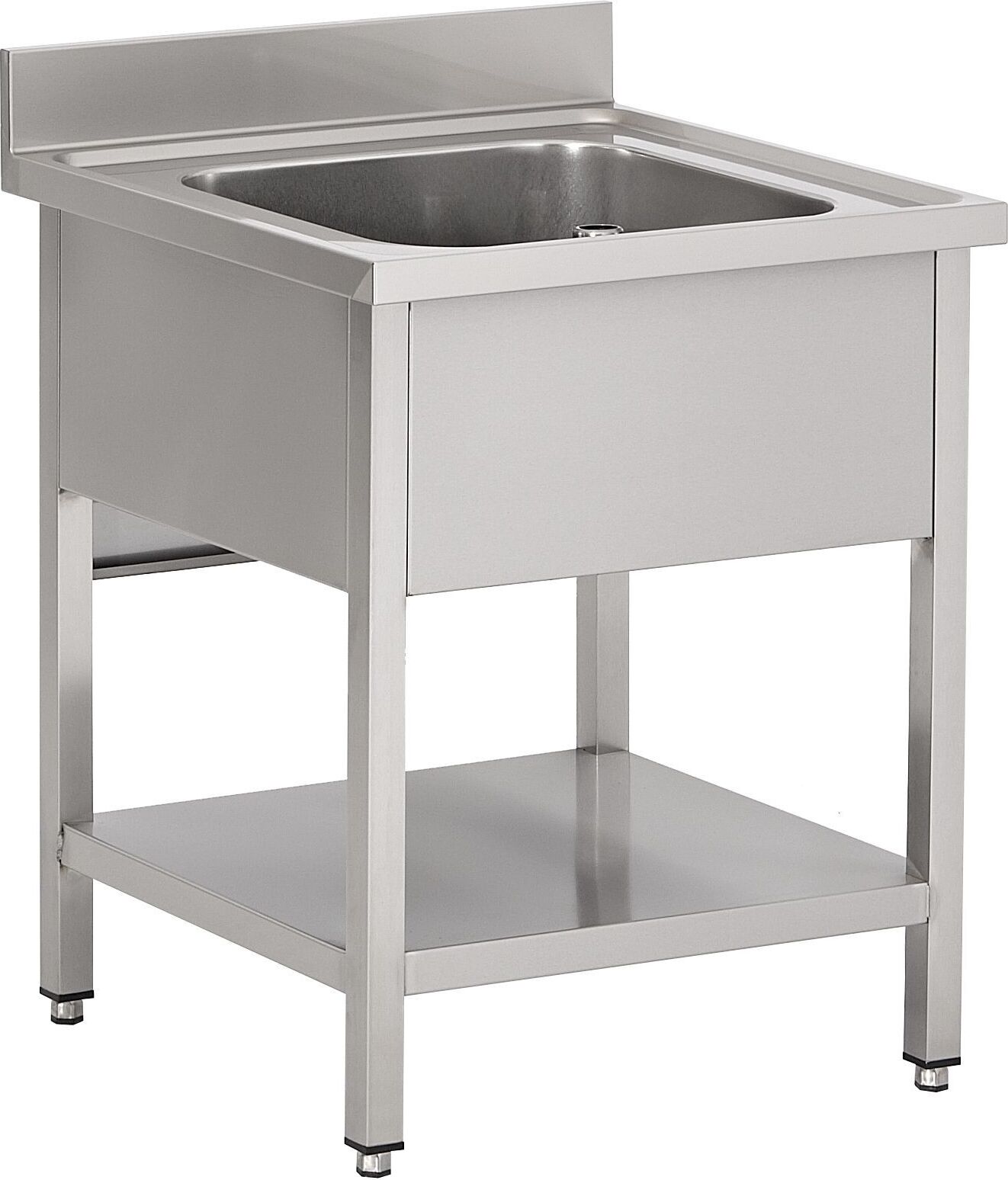 CHEFGASTRO 700 Spültisch Grundboden 1 mit te 700 BxTxH 700x700x850mm