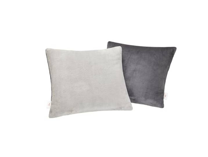 s.Oliver Doublesoft Kissenbezug 50x50 cm - super kuschelig & weich, Polyesterflausch 2 Stück grau