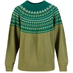 Blutsgeschwister Strickpullover Scandi Circle - worn in winter knit green XL