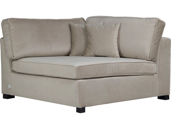 Sofa-Element, 130x130 cm, Polyester, Dunkelbeige, Gepolstert & 1-Sitzer, Klassisch, Home-affaire