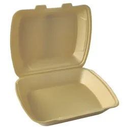Papstar Einweg-Menüboxen mit Klappdeckeln ungeteilt, goldfarben, 100 Stück gold, 20.8x7.5x24.3 cm
