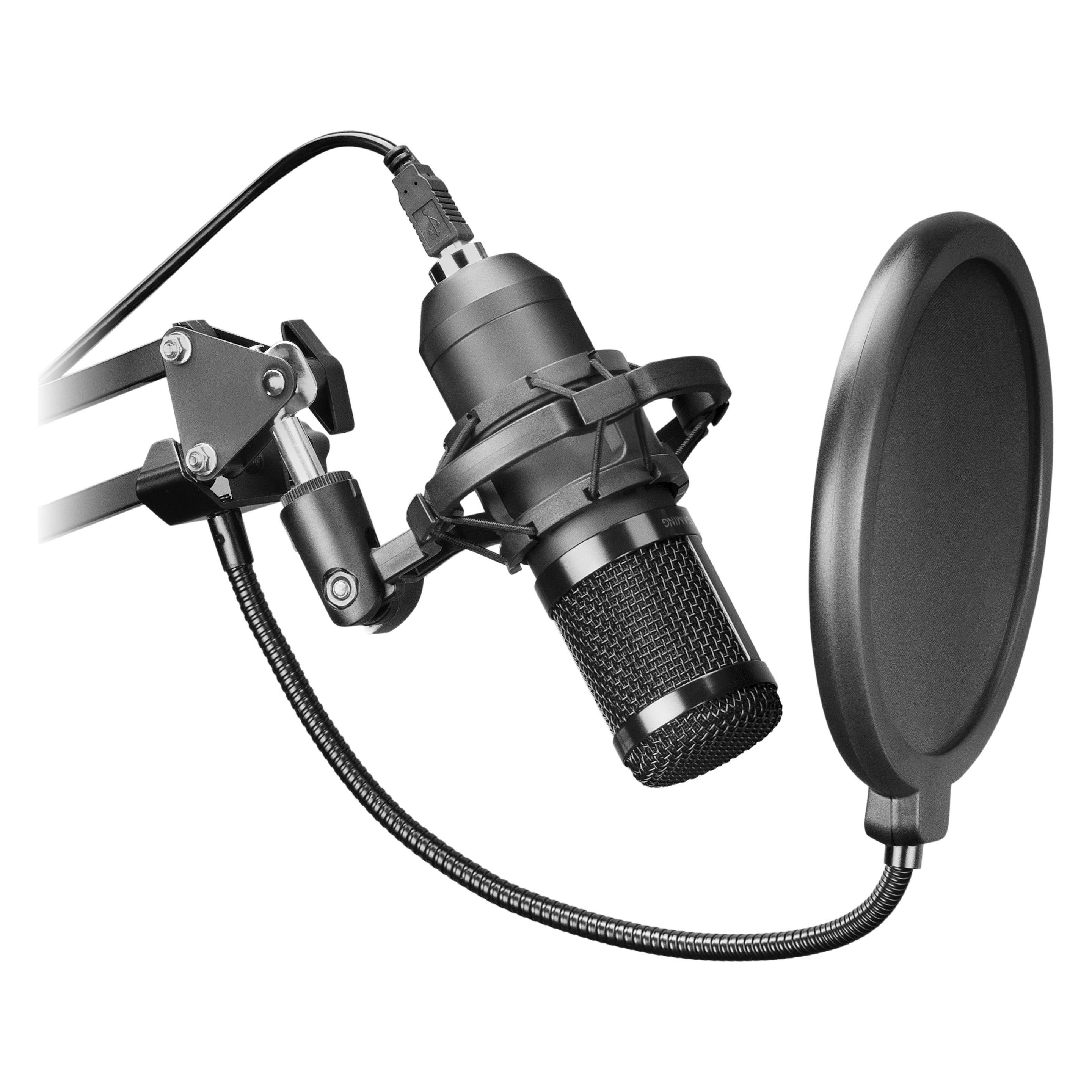 Mars Gaming Microphone MMicPro avec bras de montage (Noir) (MMICPRO)