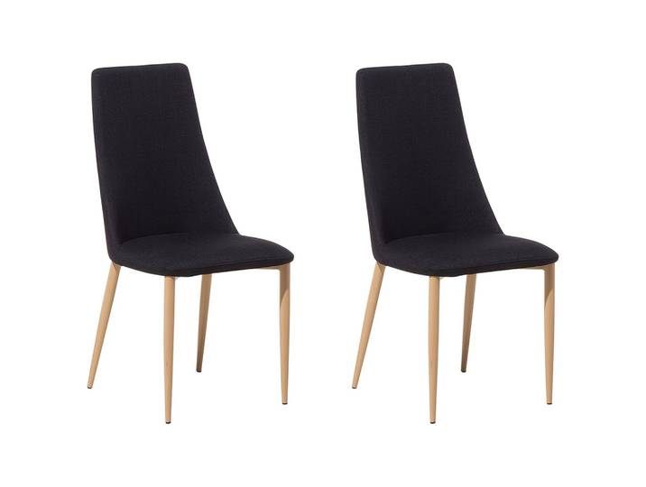 STUHL 2er-Set Polsterbezug Schwarz Clayton