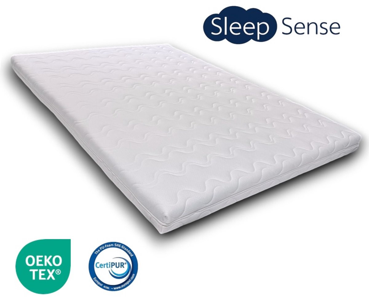 Sleep Sense Hotel topper topdekmatras van PUR schuim, anti-allergisch, gemiddeld hard, 90x200 cm, dikte: 7 cm