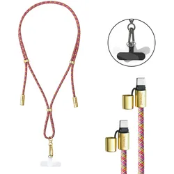 Intenso Handykette Charging Lanyard Ladekabel, neon mix