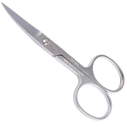 Canal Fußnagelschere mit Mikroverzahnung gebogen rostfrei, 10 cm