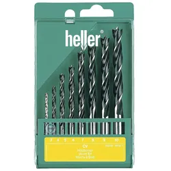 Holzspiralbohrer-Set Heller CV 8-teilig ø: 3/4/5/6/7/8/9/10mm