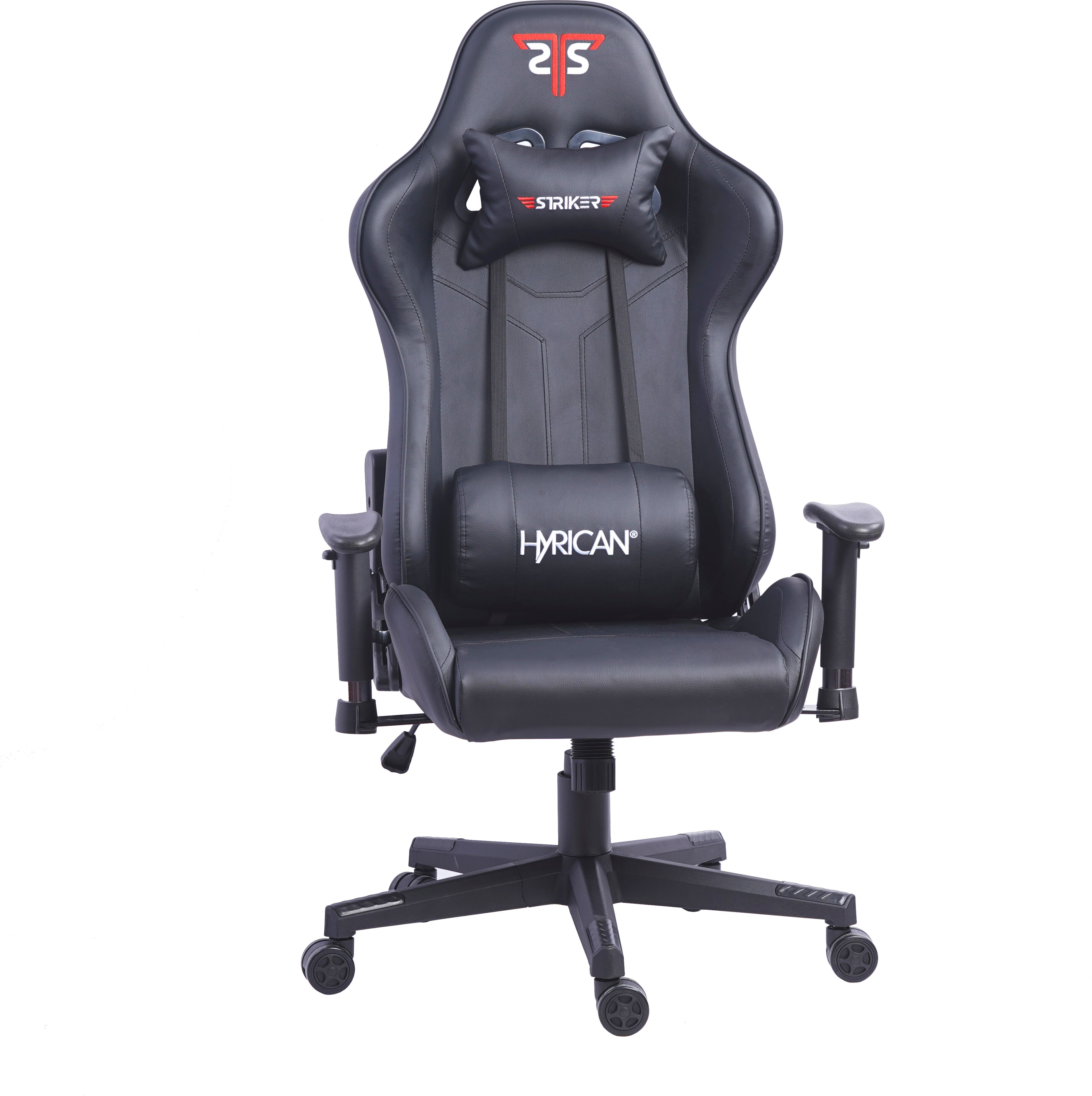 HYRICAN Gaming-Stuhl "Striker Gaming-Stuhl "Copilot" Gamingstuhl + Stuhlunterlage", schwarz (schwarz, schwarz, schwarz), Kunstleder, Stühle, Bodenschutzmatte 1100x1100x2mm, Gaming-Stuhl